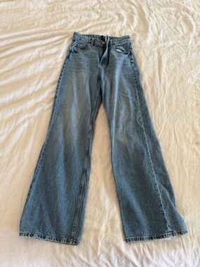 H&M Light Blue Wide-Leg Flare Jeans